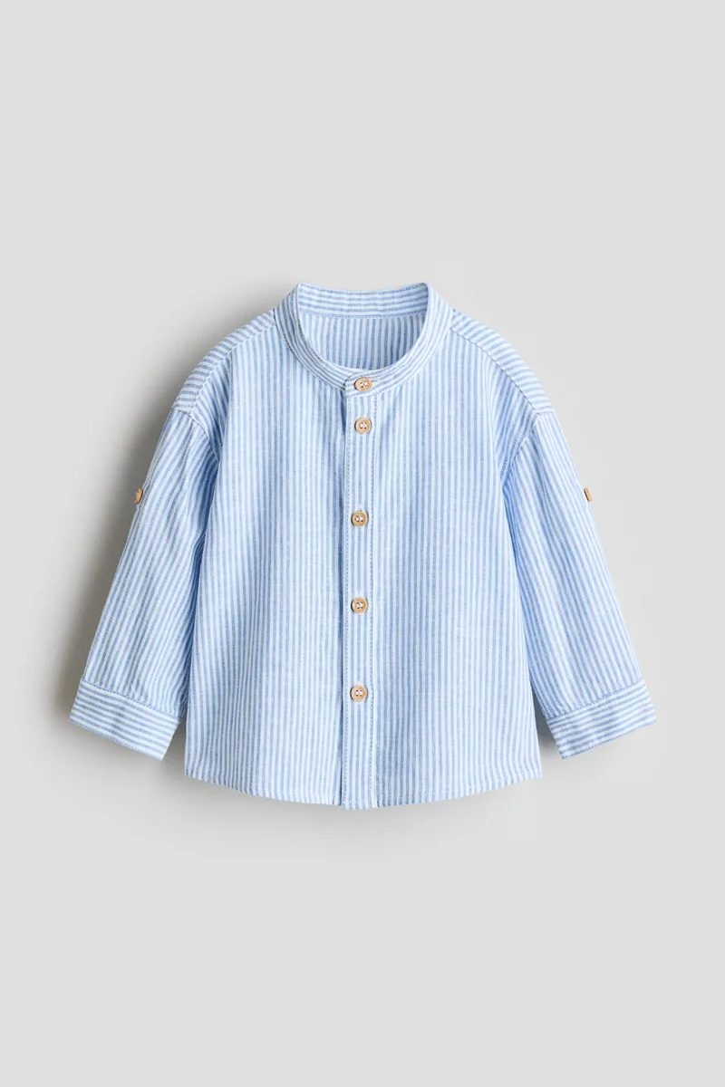 H&M Linen-blend grandad shirt
